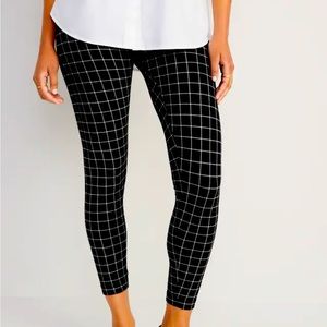 High Waisted Plaid Ankle Leggings